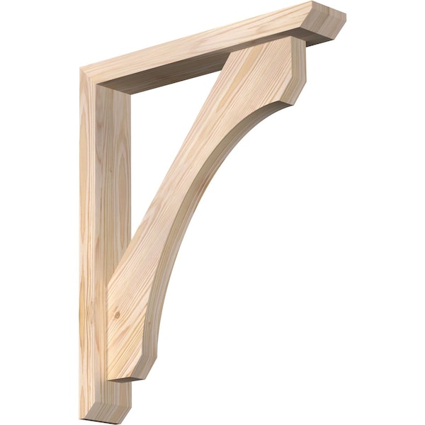 Ekena Millwork Legacy Slat Smooth Bracket w/ Offset Brace, Douglas Fir, 3 1/2"W x 20"D x 24"H BKT0402X20X24LEC06SDF - main